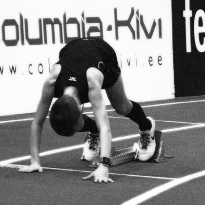 Uz starta 200m sprintā Tartu