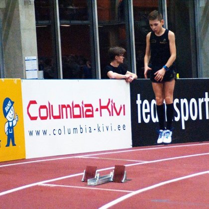 Uz starta 200m sprintā Tartu