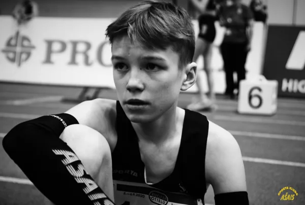Tampere, 2020. gada martā. 300m sprints
